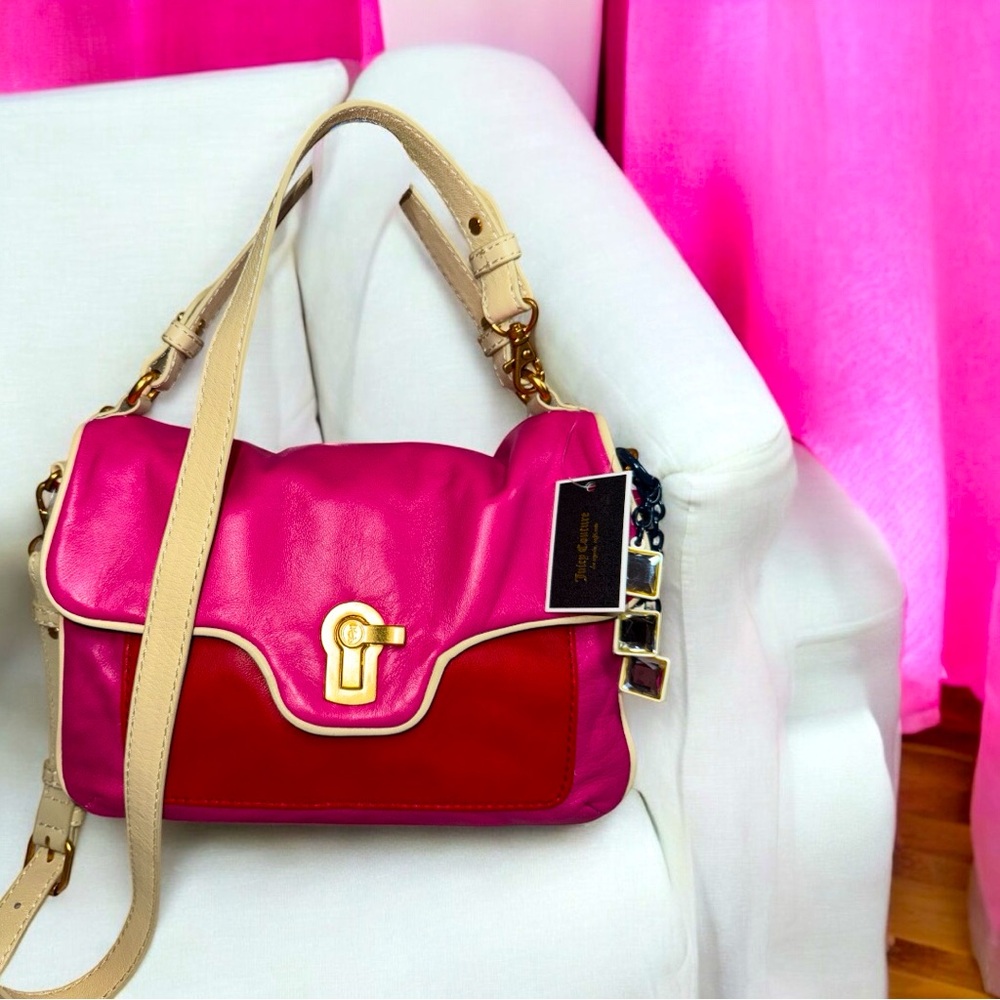 Juicy Couture Vintage Buttery Soft Leather Crossbody & Top Handle Bag-Deadstock